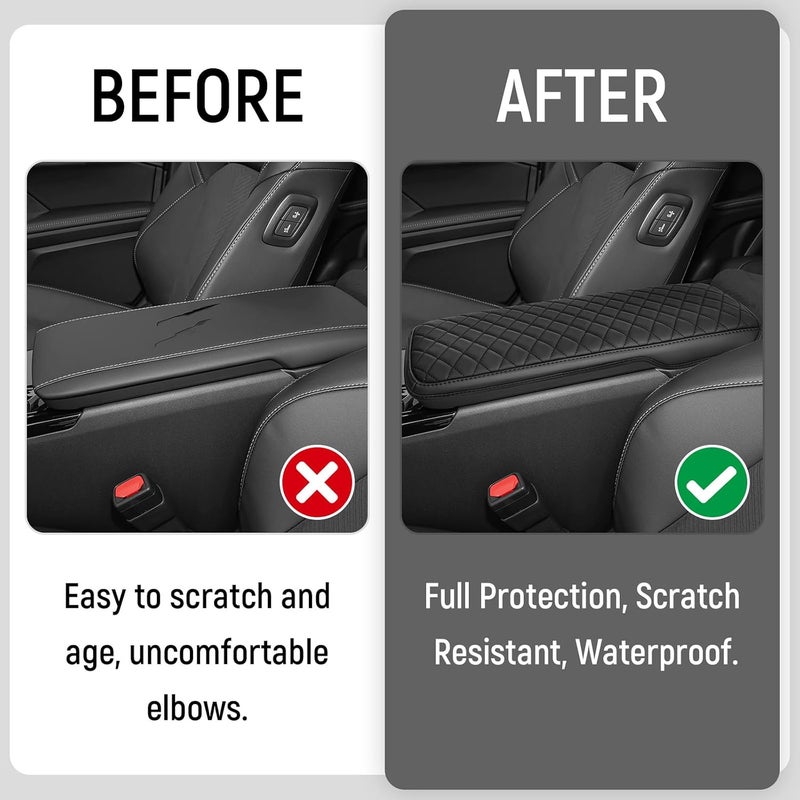 Bercicci Center Console Armrest Cover Compatible with Toyota 2025 2026 Camry (Include Hybrid) Accessories Leather Material Center Console Liner Protection - Image 2